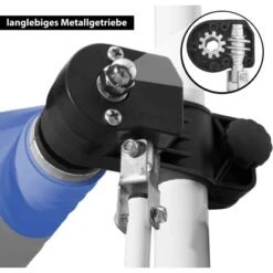 Gartenfreude Klemmmarkise Blau/Weiß 200 X 120 Cm Ohne Bohren, Wellen Schnitt -Outdoor Schirm Verkauf 4251083911660 4655 7