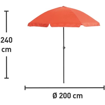 Balkonschirm Hernando Ø 200 Cm Terracotta Mit Push-Up-Funktion 12 Balkonschirm Hernando Ø 200 Cm Terracotta Mit Push-Up-Funktion – Bild 10