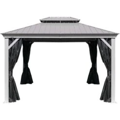 Sojag Aluminium Pavillon Messina 12 X 16 Champagner 363 X 483 X 307 Cm -Outdoor Schirm Verkauf 4691200 5