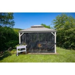 Sojag Aluminium Pavillon Messina 12 X 16 Champagner 363 X 483 X 307 Cm -Outdoor Schirm Verkauf 4691200 9