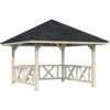 Palmako Holz-Pavillon Bianca 8,3 M² Set 1 Tansparent Tauchgrundiert -Outdoor Schirm Verkauf 4743142004777 4980 S 01