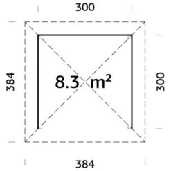 Palmako Holz-Pavillon Bianca 8,3 M² Set 2 Natur / Unbehandelt -Outdoor Schirm Verkauf 4743142004807 4980 VM 02