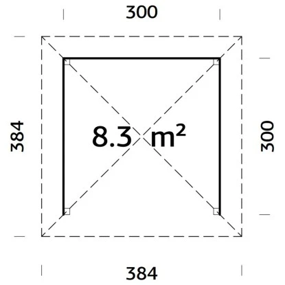 Palmako Holz-Pavillon Bianca 8,3 M² Set 2 Tansparent Tauchgrundiert 4 Palmako Holz-Pavillon Bianca 8,3 M² Set 2 Tansparent Tauchgrundiert – Bild 2