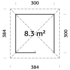 Palmako Holz-Pavillon Bianca 8,3 M² Set 3 Braun Tauchgrundiert -Outdoor Schirm Verkauf 4743142004883 4980 VM 02