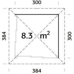 Palmako Holz-Pavillon Bianca 8,3 M² Set 4 Tansparent Tauchgrundiert -Outdoor Schirm Verkauf 4743142004913 4980 VM 02