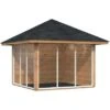 Palmako Holz-Pavillon Bianca 8,3 M² Set 4 Braun Tauchgrundiert -Outdoor Schirm Verkauf 4743142004920 4980 S 01