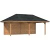 Palmako Holz-Pavillon Bianca 16,6 M² Set 1 Braun Tauchgrundiert -Outdoor Schirm Verkauf 4743142005095 4980 S 01