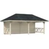Palmako Holz-Pavillon Bianca 16,6 M² Set 2 Natur / Unbehandelt -Outdoor Schirm Verkauf 4743142005118 4980 S 01
