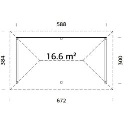 Palmako Holz-Pavillon Bianca 16,6 M² Set 2 Natur / Unbehandelt -Outdoor Schirm Verkauf 4743142005118 4980 VM 02