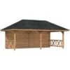 Palmako Holz-Pavillon Bianca 16,6 M² Set 2 Braun Tauchgrundiert -Outdoor Schirm Verkauf 4743142005132 4980 S 01