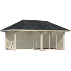 Palmako Holz-Pavillon Bianca 16,6 M² Set 4 Tansparent Tauchgrundiert -Outdoor Schirm Verkauf 4743142005200 4980 S 01