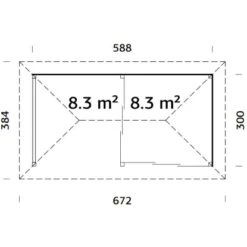 Palmako Holz-Pavillon Bianca 16,6 M² Set 4 Tansparent Tauchgrundiert -Outdoor Schirm Verkauf 4743142005200 4980 VM 02