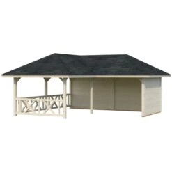 Palmako Holz-Pavillon Bianca 24,9 M² Set 1 Tansparent Tauchgrundiert -Outdoor Schirm Verkauf 4743142018774 4980 S 03