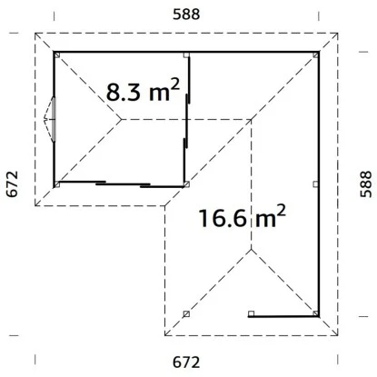 Palmako Holz-Pavillon Bianca 24,9 M² Set 3 Braun Tauchgrundiert 4 Palmako Holz-Pavillon Bianca 24,9 M² Set 3 Braun Tauchgrundiert – Bild 2