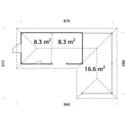Palmako Holz-Pavillon Bianca 33,2 M² Set 1 Tansparent Tauchgrundiert -Outdoor Schirm Verkauf 4743142018934 4980 VM 02
