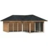 Palmako Holz-Pavillon Bianca 24,9 M² Set 4 Braun Tauchgrundiert -Outdoor Schirm Verkauf 4743142019856 4980 S 01