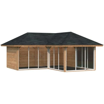 Palmako Holz-Pavillon Bianca 24,9 M² Set 4 Braun Tauchgrundiert 3 Palmako Holz-Pavillon Bianca 24,9 M² Set 4 Braun Tauchgrundiert