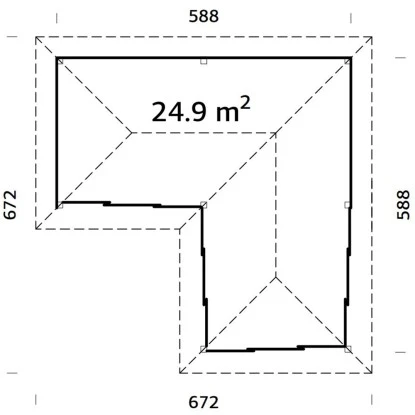 Palmako Holz-Pavillon Bianca 24,9 M² Set 4 Braun Tauchgrundiert 4 Palmako Holz-Pavillon Bianca 24,9 M² Set 4 Braun Tauchgrundiert – Bild 2