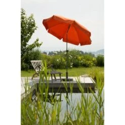 Schneider Schirme Balkonschirm Aquila Ø 200 Cm Terracotta Mit Push-Up Mechanik -Outdoor Schirm Verkauf 475400 2630 2