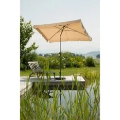Schneider Schirme Balkonschirm Aquila 120 Cm X 225 Cm Natur Mit Push-Up Mechanik -Outdoor Schirm Verkauf 475477 2630 2