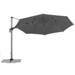 Schneider Schirme Ampelschirm Bermuda Ø 350 Cm Anthrazit Mit Kurbelmechanik -Outdoor Schirm Verkauf 475709 2630 3