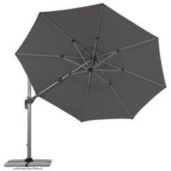 Schneider Schirme Ampelschirm Bermuda Ø 350 Cm Anthrazit Mit Kurbelmechanik -Outdoor Schirm Verkauf 475709 2630 5