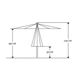 Schneider Sonnenschirm Napoli Anthrazit Ø 270 Cm -Outdoor Schirm Verkauf 475802 2630 8