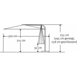 Schneider Ampelschirm Genua Natur Ø 300 Cm -Outdoor Schirm Verkauf 475808 2630 9
