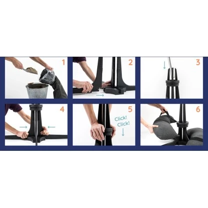 Baser Sonnenschirmständer 40 Kg Dunkelgrau 6 Baser Sonnenschirmständer 40 Kg Dunkelgrau – Bild 4