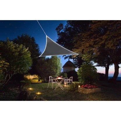 Perel Sonnensegel Mit LED-Beleuchtung Dreieckig 3,6 M X 3,6 M X 3,6 M Anthrazit 4 Perel Sonnensegel Mit LED-Beleuchtung Dreieckig 3,6 M X 3,6 M X 3,6 M Anthrazit – Bild 2