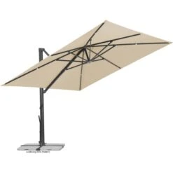 Schneider Schirme Ampelschirm 300 Cm X 358 Cm Natur Mit Kurbelmechanik -Outdoor Schirm Verkauf 609087 2630 04