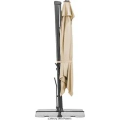 Schneider Schirme Ampelschirm 300 Cm X 358 Cm Natur Mit Kurbelmechanik -Outdoor Schirm Verkauf 609087 2630 13