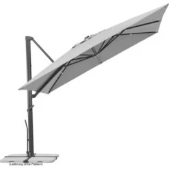 Schneider Schirme Ampelschirm 300 Cm X 358 Cm Silbergrau Mit Kurbelmechanik 20 Schneider Schirme Ampelschirm 300 Cm X 358 Cm Silbergrau Mit Kurbelmechanik -Outdoor Schirm Verkauf 609121 2630 03