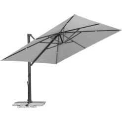 Schneider Schirme Ampelschirm 300 Cm X 358 Cm Silbergrau Mit Kurbelmechanik 21 Schneider Schirme Ampelschirm 300 Cm X 358 Cm Silbergrau Mit Kurbelmechanik -Outdoor Schirm Verkauf 609121 2630 04