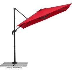 Schneider Schirme Ampelschirm 230 Cm X 300 Cm Rot Mit Kurbelmechanik -Outdoor Schirm Verkauf 609384 2630 02