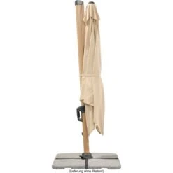 Schneider Ampelschirm Rhodos Twist Woody Natur 300 Cm X 300 Cm -Outdoor Schirm Verkauf 609397 2630 10
