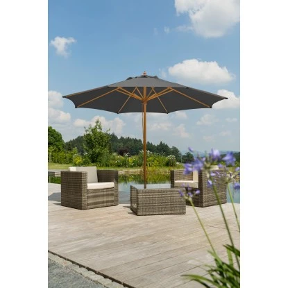 Schneider Sonnenschirm Malaga Anthrazit Ø 300 Cm 4 Schneider Sonnenschirm Malaga Anthrazit Ø 300 Cm – Bild 2