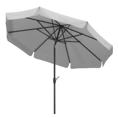 Schneider Schirme Marktschirm Ø 270 Cm Silbergrau Mit Kurbelmechanik 3 Schneider Schirme Marktschirm Ø 270 Cm Silbergrau Mit Kurbelmechanik