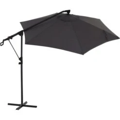 Siena Garden Ampelschirm Ø 300 Cm Anthrazit Mit Push-Up Mechanik -Outdoor Schirm Verkauf 717117 1346 06