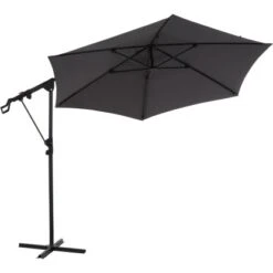 Siena Garden Ampelschirm Ø 300 Cm Anthrazit Mit Push-Up Mechanik -Outdoor Schirm Verkauf 717117 1346 07