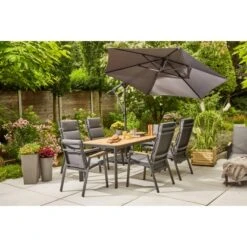 Siena Garden Ampelschirm Ø 300 Cm Anthrazit Mit Push-Up Mechanik -Outdoor Schirm Verkauf 717117 1346 12