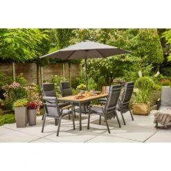 Siena Garden Ampelschirm Ø 300 Cm Anthrazit Mit Push-Up Mechanik -Outdoor Schirm Verkauf 717117 1346 14