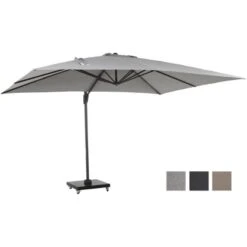 Siena Garden Ampelschirm Cirrus 300 Cm X 400 Cm Grau Mit Kurbelmechanik -Outdoor Schirm Verkauf 717123 1346 12