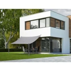 Sonnensegel Neptun Beach Quadrat 360 Cm X 360 Cm Silbergrau -Outdoor Schirm Verkauf 717374 2137 5