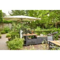 Siena Garden Marktschirm Isa 200 Cm X 300 Cm Grau Mit Kurbelmechanik -Outdoor Schirm Verkauf 717453 1346 12