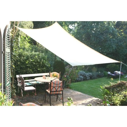 Floracord Vierecksonnensegel Hell Elfenbein 300 Cm X 400 Cm Mit Regenschutz 4 Floracord Vierecksonnensegel Hell Elfenbein 300 Cm X 400 Cm Mit Regenschutz – Bild 2