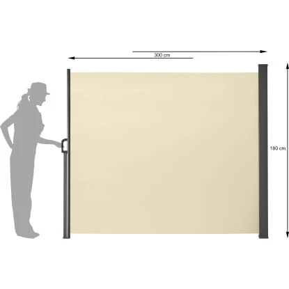 Gartenfreude Seitenmarkise Ausziehbar 180 Cm X 300 Cm Creme 8 Gartenfreude Seitenmarkise Ausziehbar 180 Cm X 300 Cm Creme – Bild 6