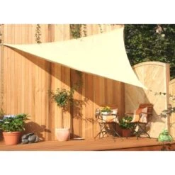 Floracord Sonnensegel Dreieckig Wasserdurchlässig 360 Cm X 360 Cm Weizen