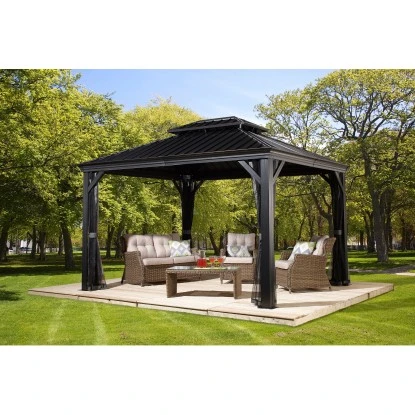 Sojag Aluminium Pavillon Messina 10 X 12 Anthrazit 298 Cm X 363 Cm X 291 Cm 4 Sojag Aluminium Pavillon Messina 10 X 12 Anthrazit 298 Cm X 363 Cm X 291 Cm – Bild 2