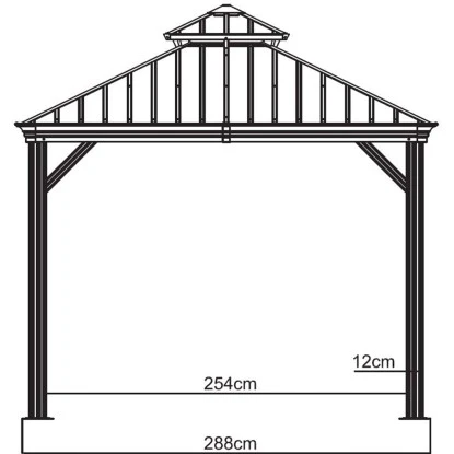 Sojag Aluminium Pavillon Messina 10 X 12 Anthrazit 298 Cm X 363 Cm X 291 Cm 10 Sojag Aluminium Pavillon Messina 10 X 12 Anthrazit 298 Cm X 363 Cm X 291 Cm – Bild 8